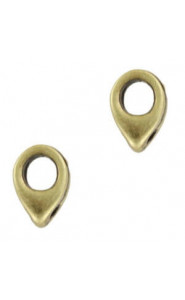 Cymbal ™ DQ metall Endstück Kolympos für SuperDuo Perlen - Antik Bronze
